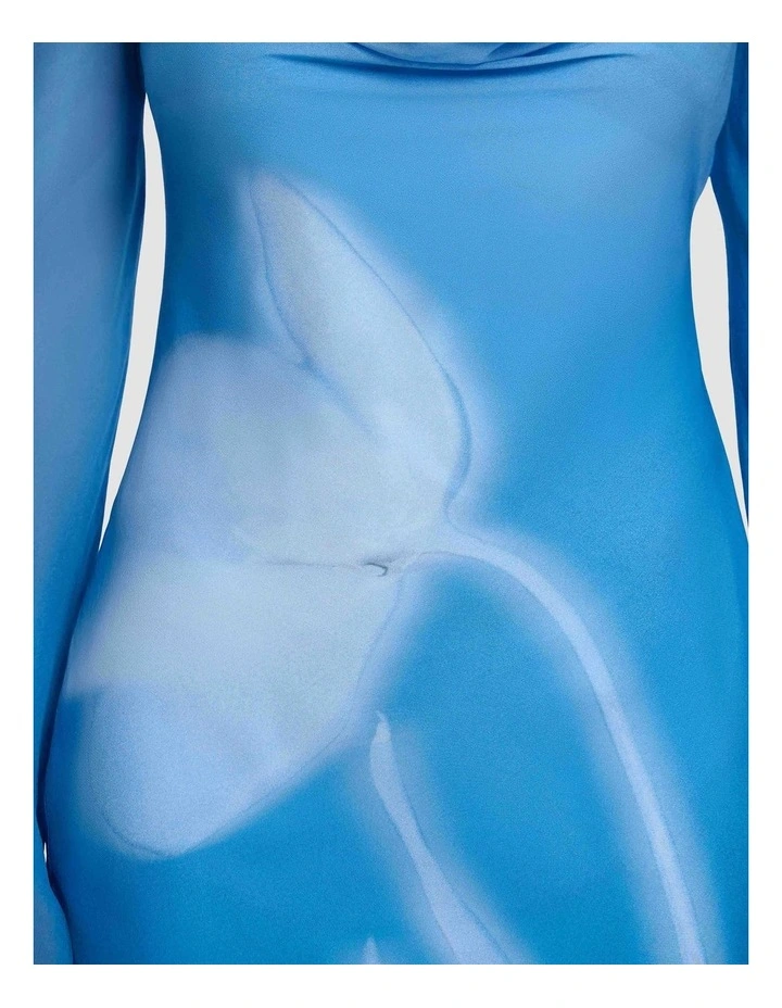 Zhavia Long Sleeve Maxi Dress in Dancing Tulip image 4