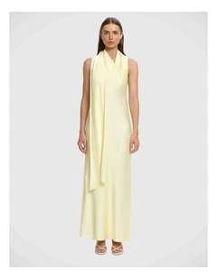 Daira Maxi Scarf Dress in Vanilla