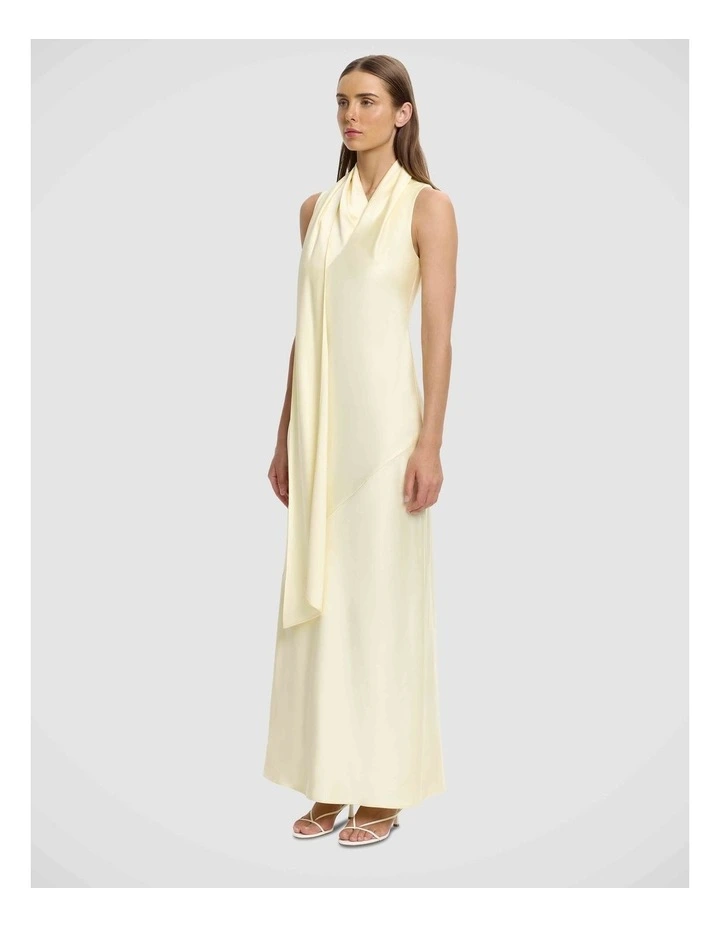 Daira Maxi Scarf Dress in Vanilla image 3