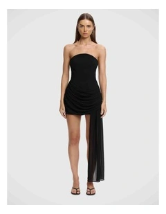 Edda Strapless Mini Dress in Black