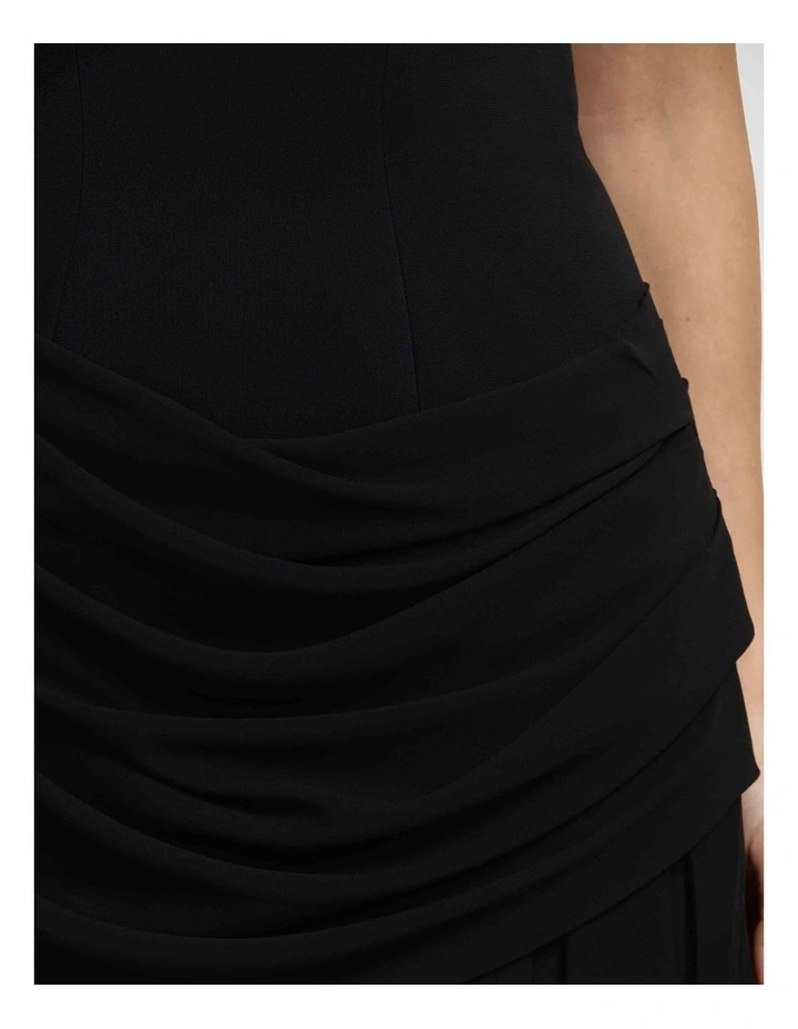 Edda Strapless Mini Dress in Black image 4