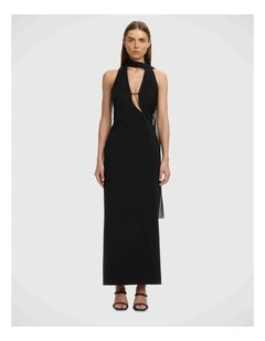 Edda Scarf Dress in Black
