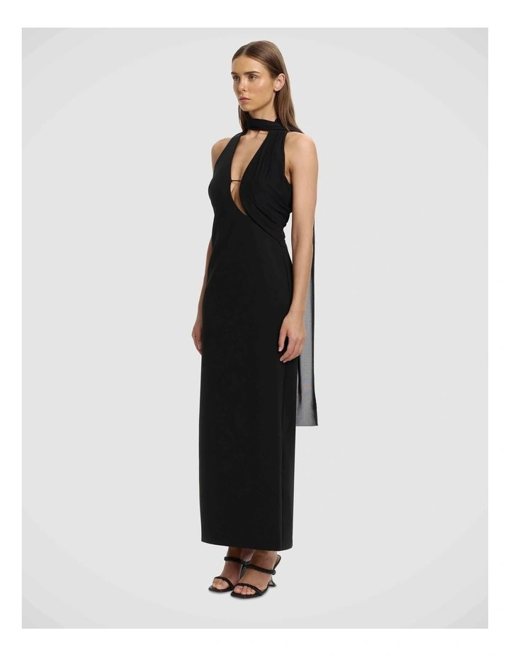 Edda Scarf Dress in Black image 3