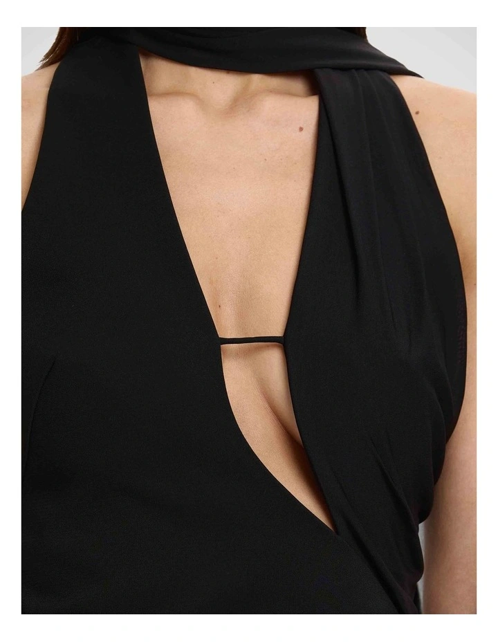 Edda Scarf Dress in Black image 4
