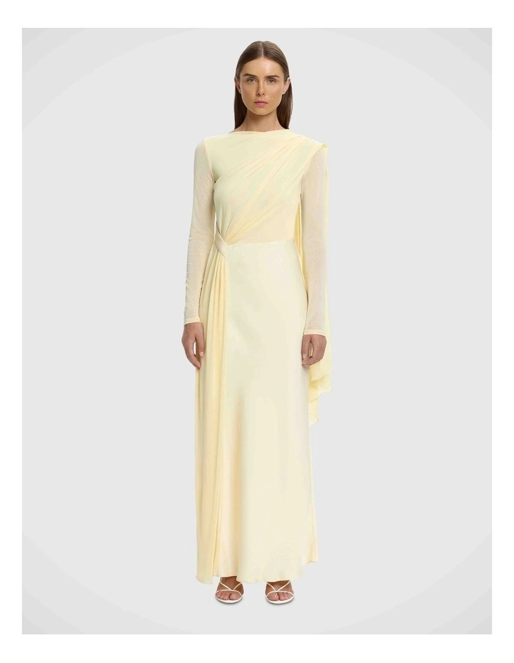 Adelaide Long Sleeve Maxi Dress in Vanilla image 1