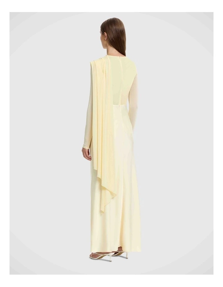 Adelaide Long Sleeve Maxi Dress in Vanilla image 2