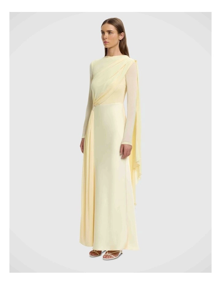 Adelaide Long Sleeve Maxi Dress in Vanilla image 3