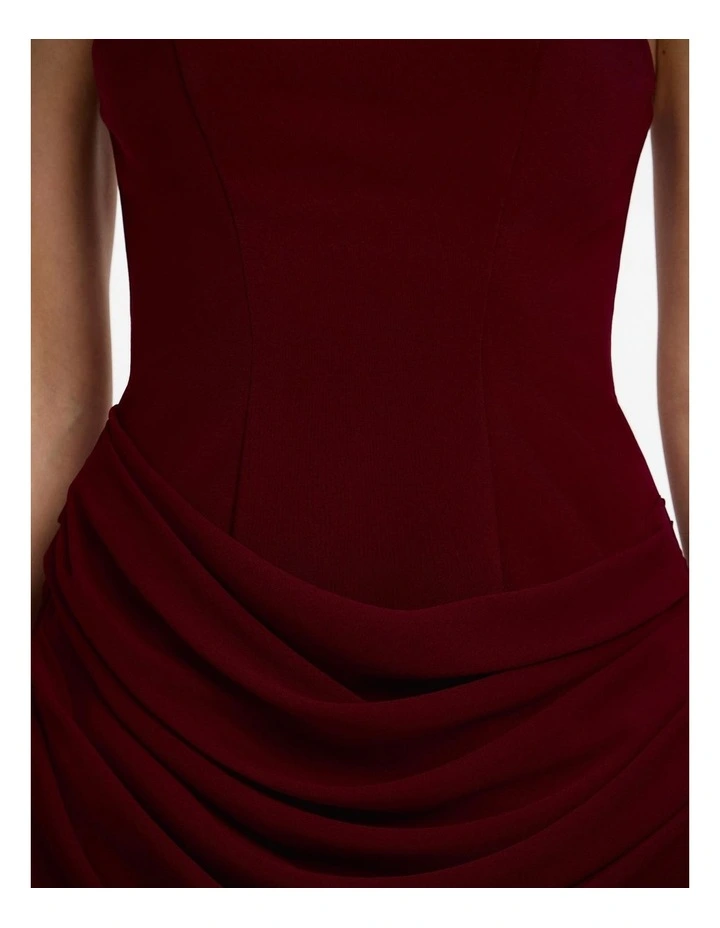 Edda Strapless Mini Dress in Berry image 4