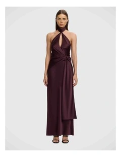 Daira Maxi Dress in Burgundy