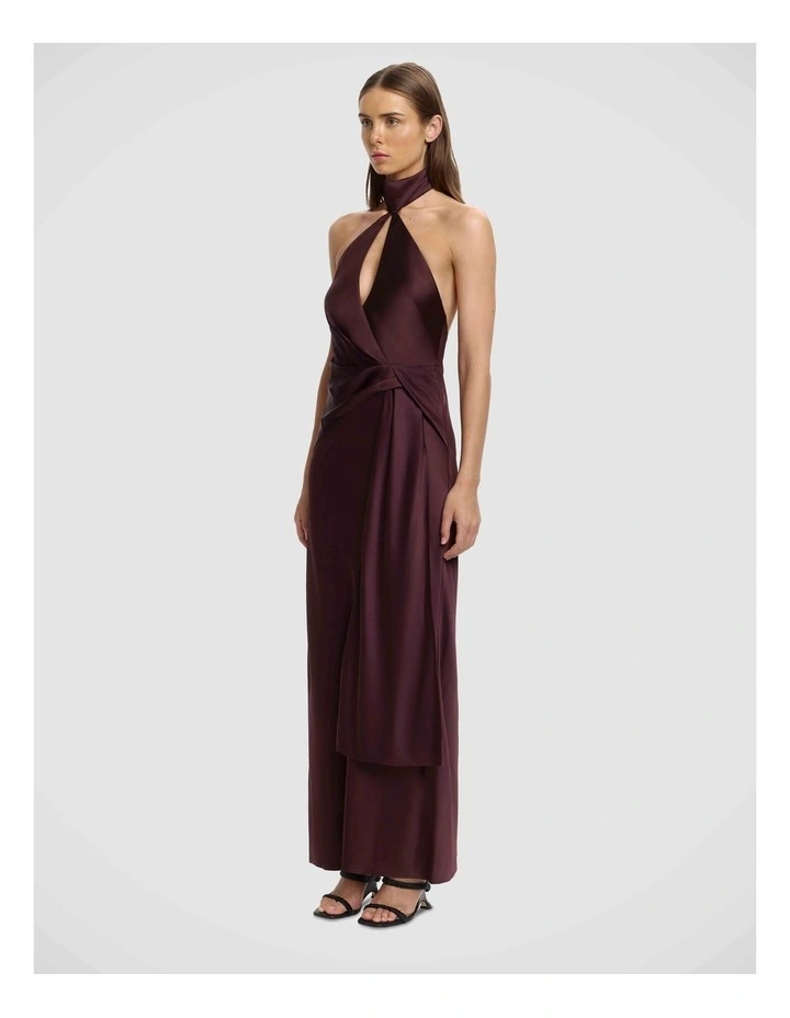 Daira Maxi Dress in Burgundy image 3
