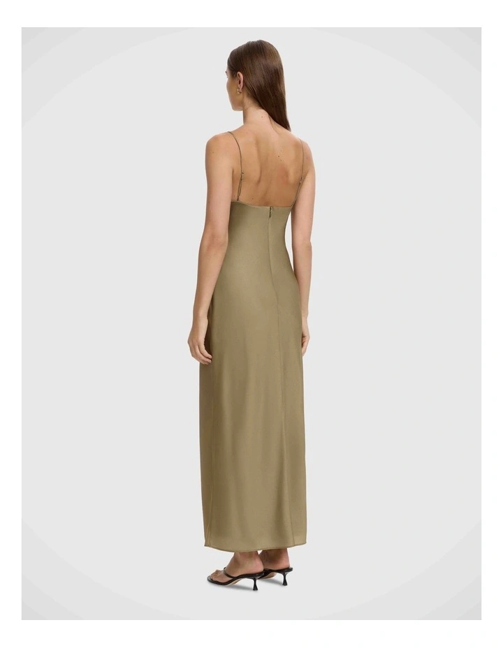 Tily Maxi Dress in Olive Stencil image 2
