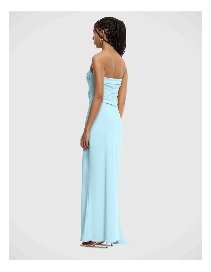 Genesis Strapless Dress in Turquoise image 2