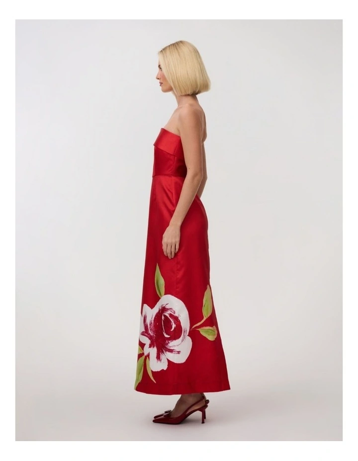 Sutton Midi Dress in Ruby Rose image 3