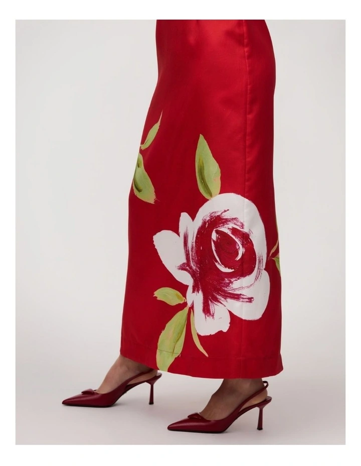 Sutton Midi Dress in Ruby Rose image 4