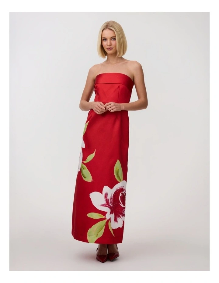 Sutton Midi Dress in Ruby Rose image 5