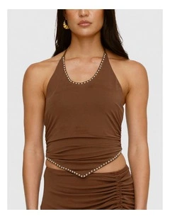 Piero Halter Top in Brown