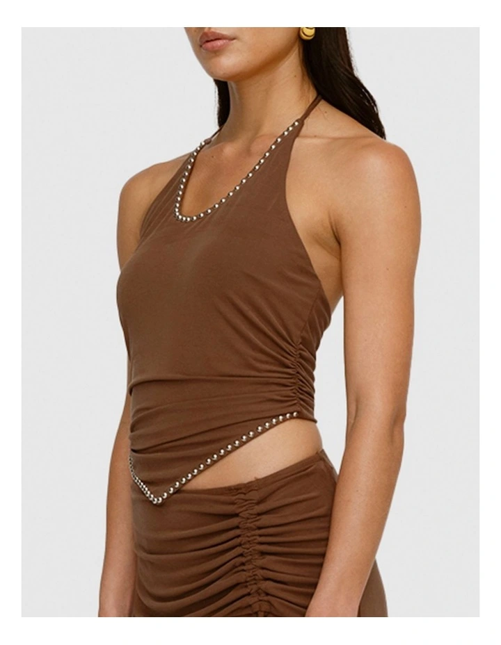 Piero Halter Top in Brown image 3