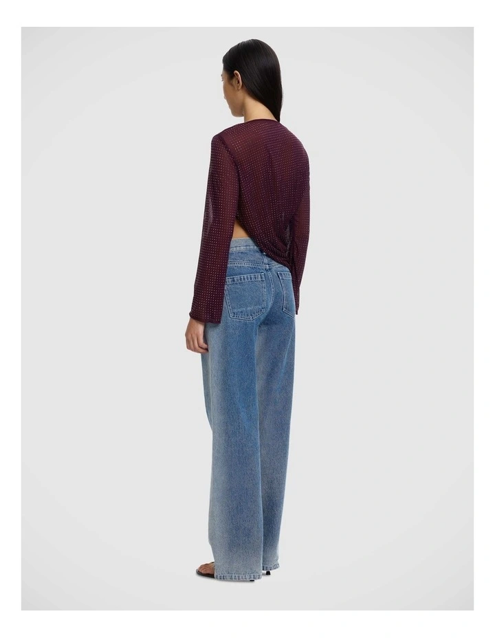 Harriett Long Sleeve Top in Eggplant image 2
