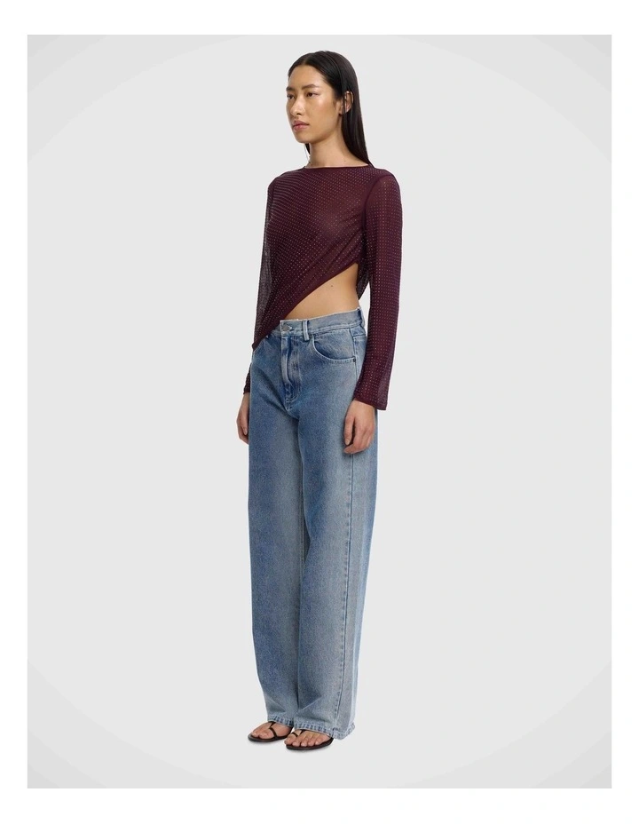 Harriett Long Sleeve Top in Eggplant image 3