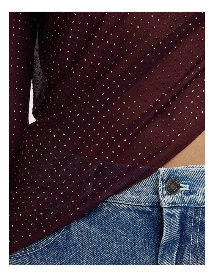 Harriett Long Sleeve Top in Eggplant image 4