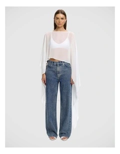 Toni Cape Top in Marshmallow