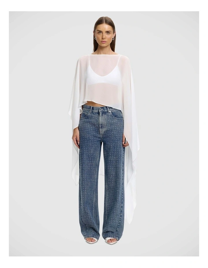 Toni Cape Top in Marshmallow image 1