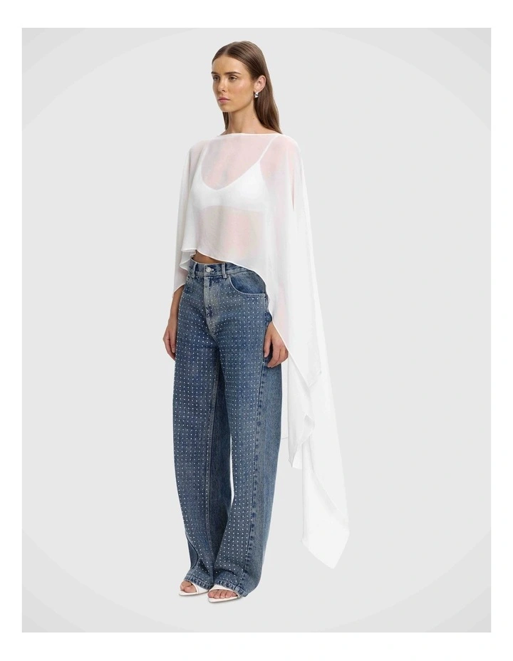 Toni Cape Top in Marshmallow image 3