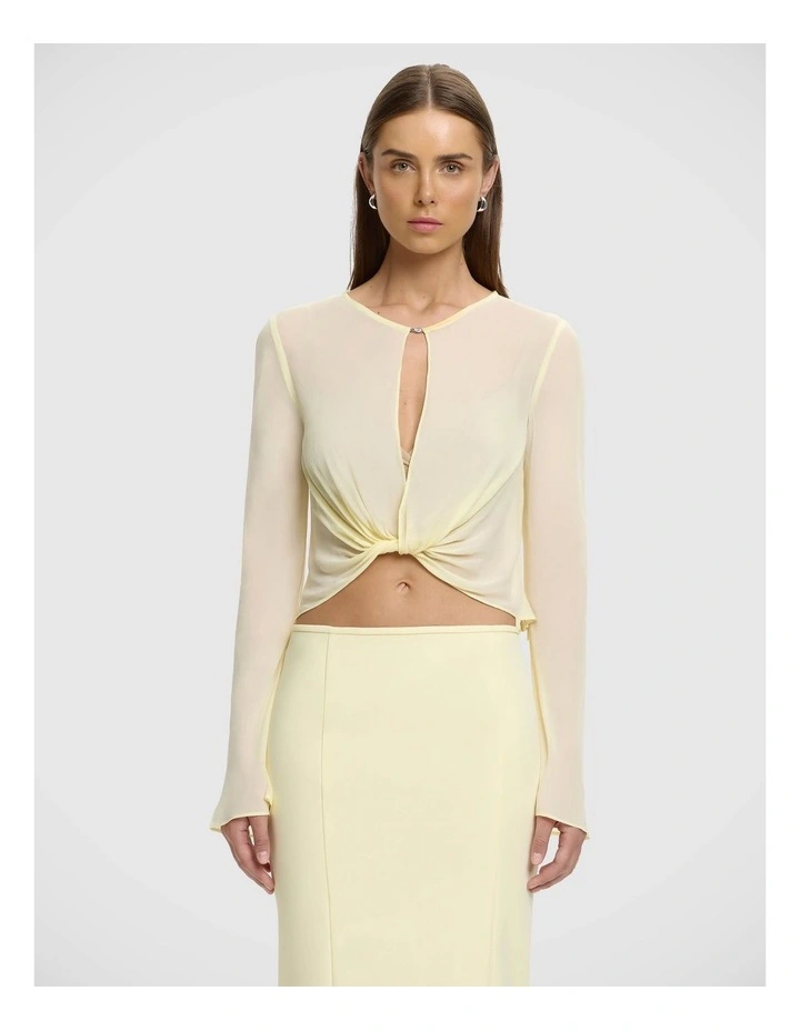 Yeirah Long Sleeve Top in Vanilla image 1