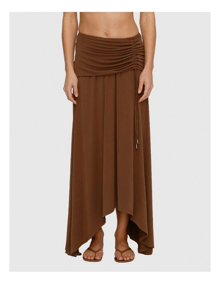 Piero Maxi Skirt in Brown image 1