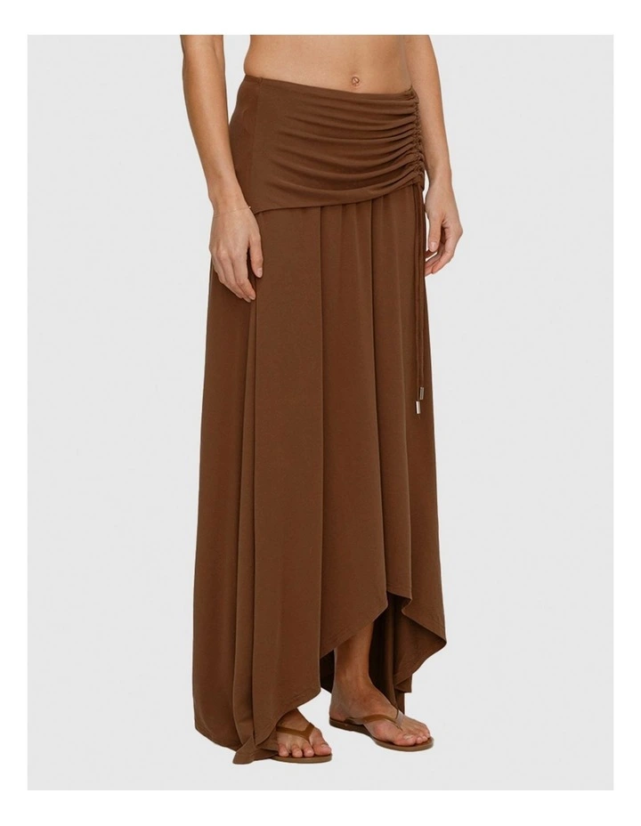 Piero Maxi Skirt in Brown image 4