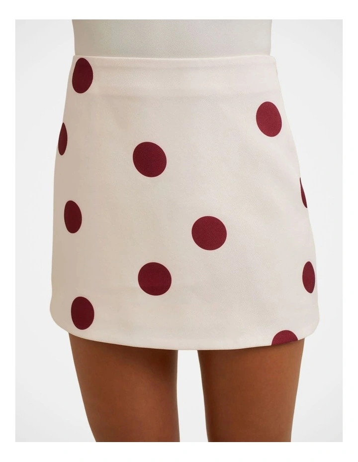 Mara Mini Skirt in Cream image 4