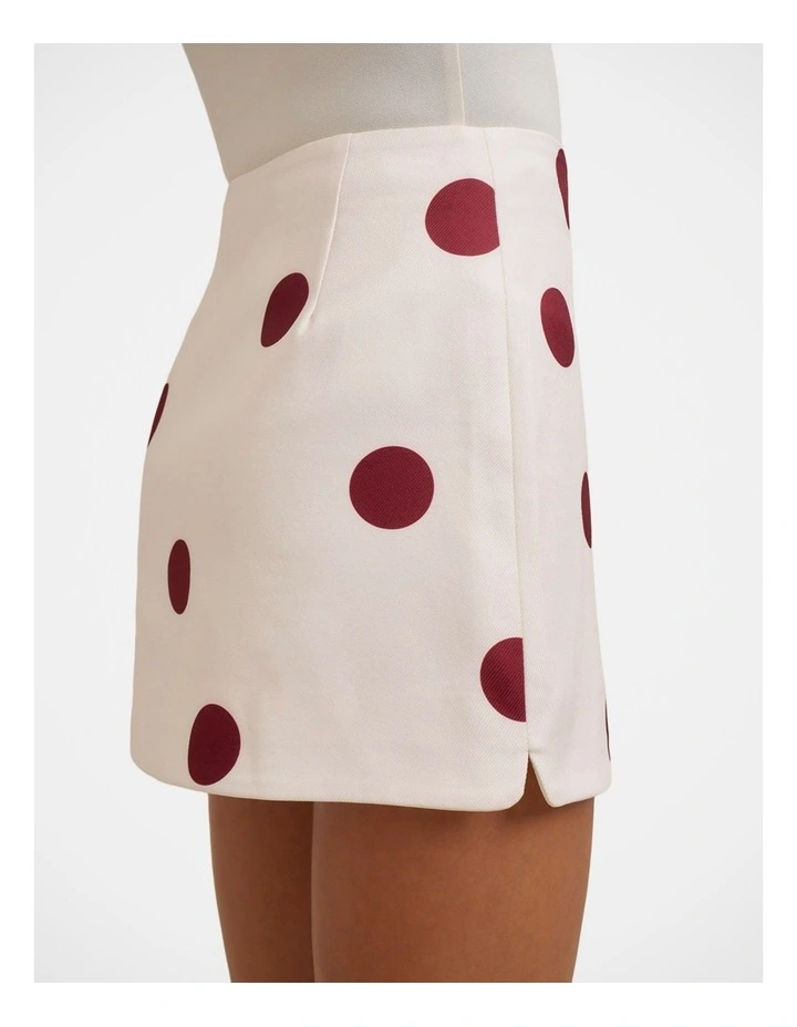 Mara Mini Skirt in Cream image 7