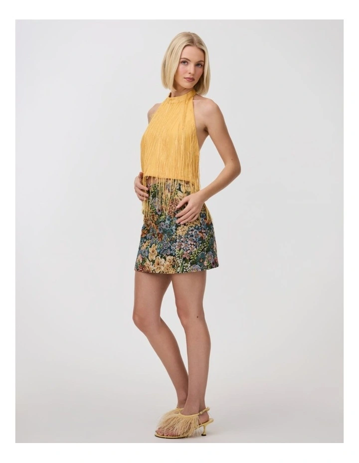 Ula Mini Skirt in Jacquard Floral image 5