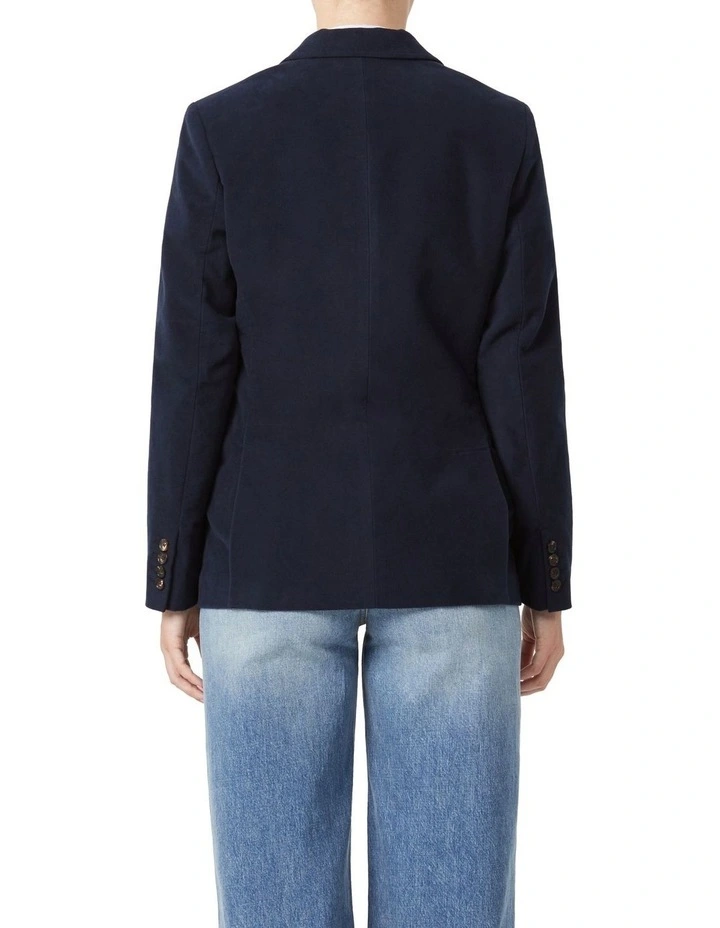 Beechworth Moleskin Blazer in Blue image 2