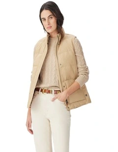 Beechwood Padded Vest in Sand