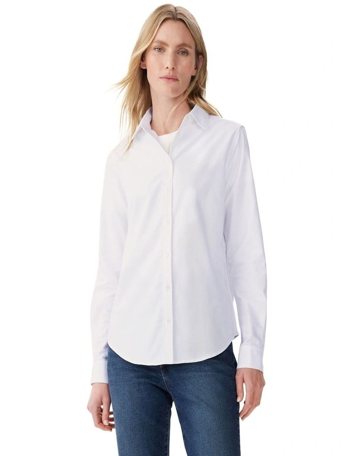 Olney Oxford Shirt in White image 1