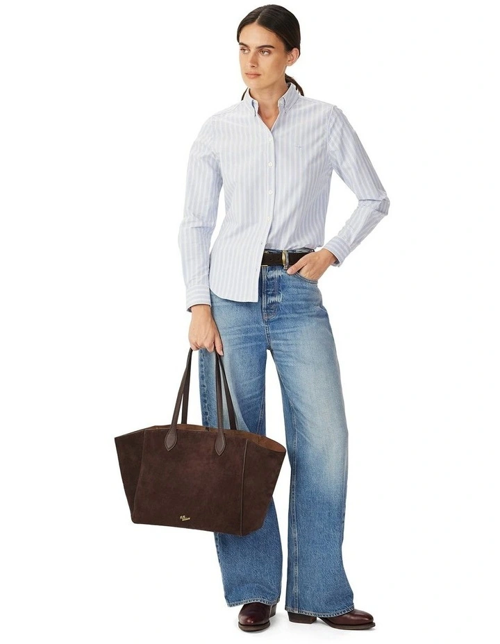 Olney Oxford Stripe Shirt in Blue image 3