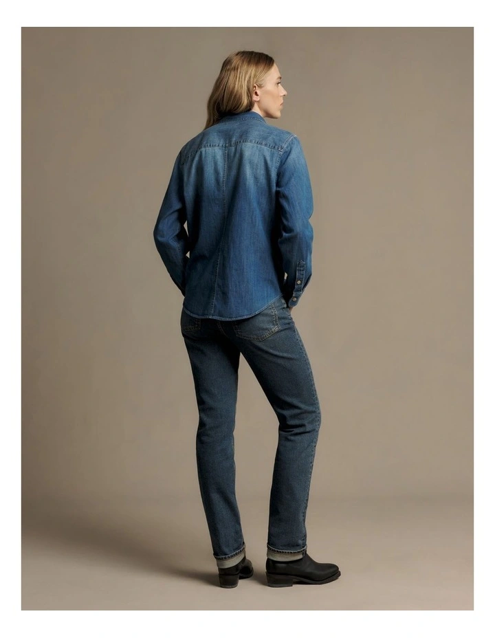 Olney Denim Shirt in Blue image 2