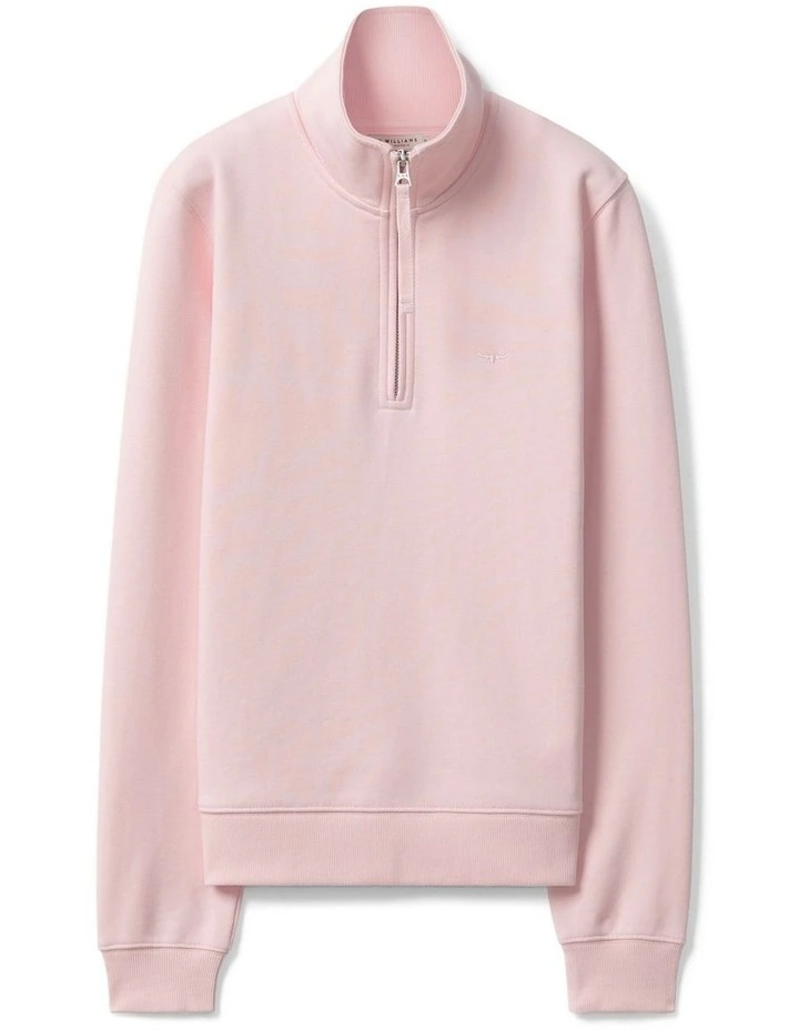 Trickett 1/4 Zip Sweatshirt in Pink image 4
