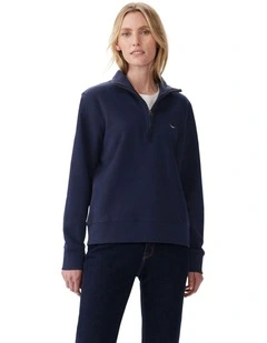 Trickett 1/4 Zip Sweatshirt in Navy