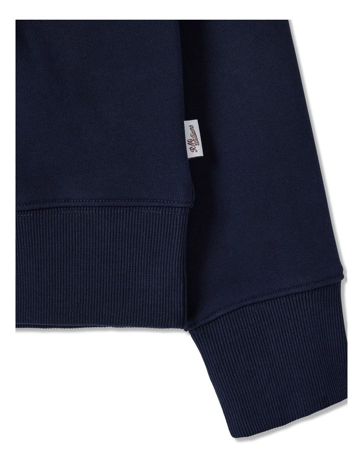 Trickett 1/4 Zip Sweatshirt in Navy image 6