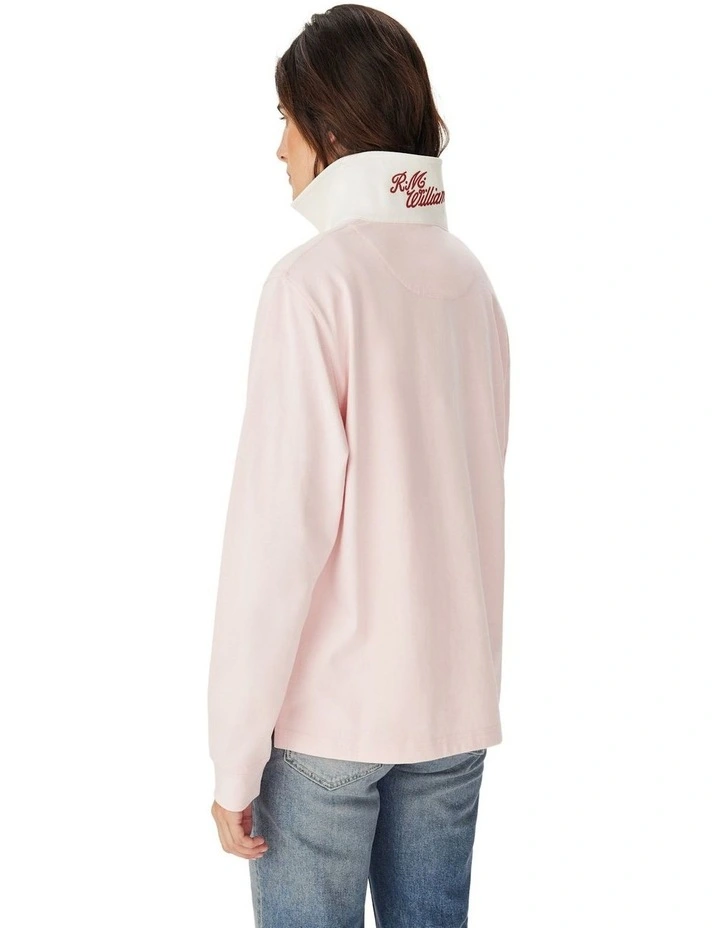 Narran Heritage Rugby Top in Pink image 2