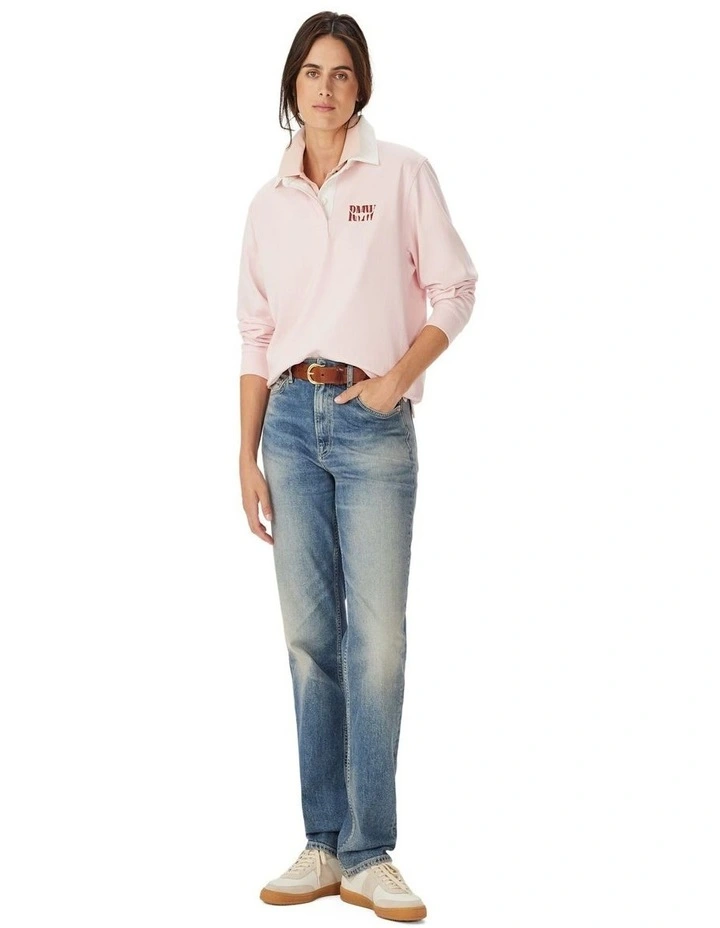 Narran Heritage Rugby Top in Pink image 3
