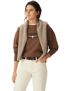 Heritage Crew Sweatshirt in Brown