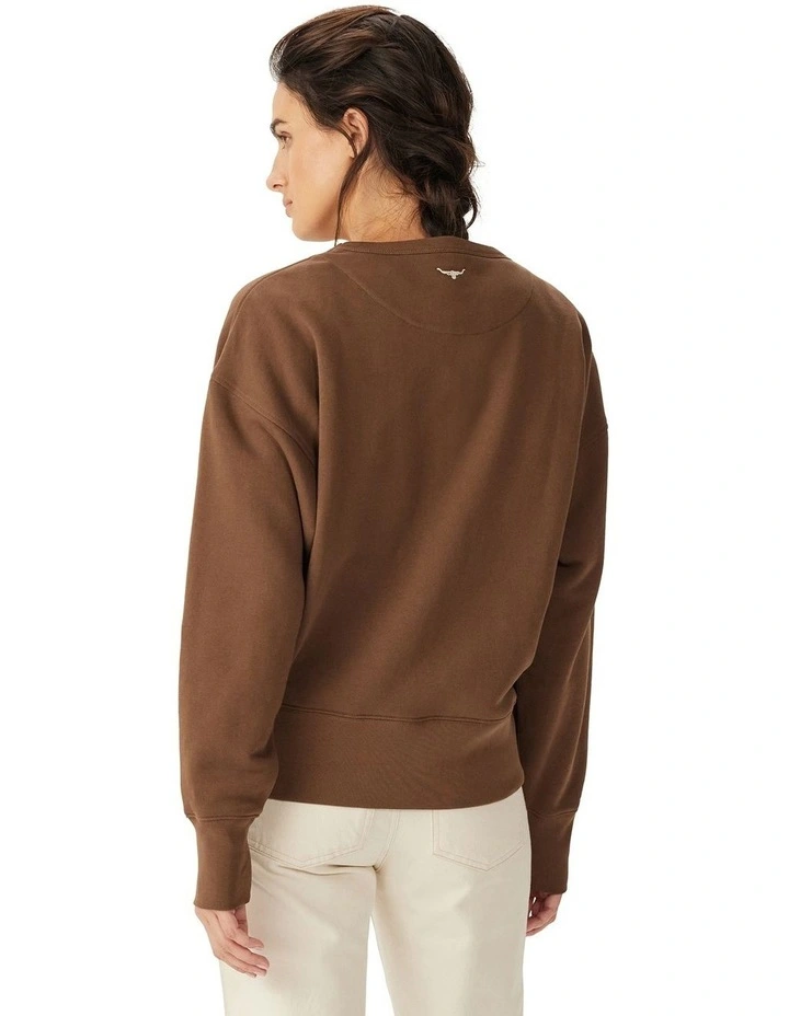 Heritage Crew Sweatshirt in Brown image 2
