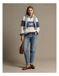 Trickett Panel Sweatshirt in Ivory