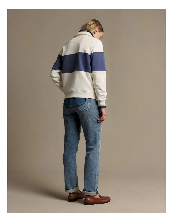 Trickett Panel Sweatshirt in Ivory image 2