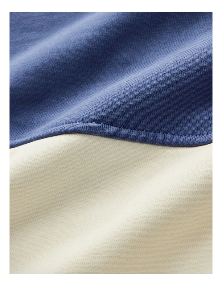 Trickett Panel Sweatshirt in Ivory image 5