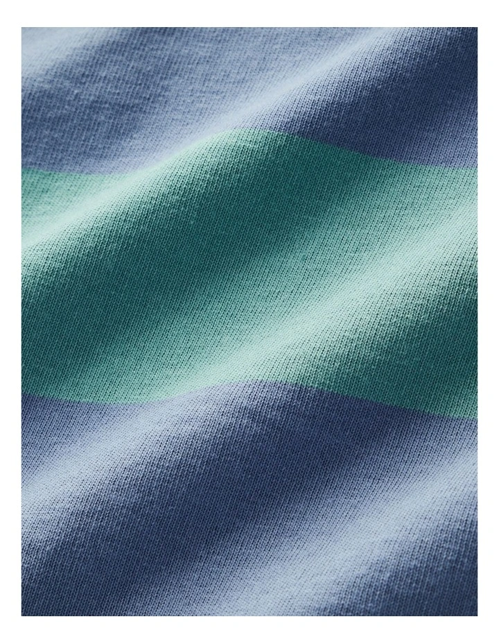 Narran Heritage Stripe Rugby Top in Blue image 5