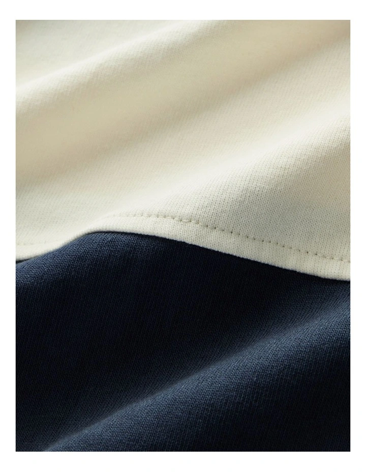 Trickett Panel Sweatshirt Navy/Ivory image 5